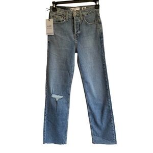 Re/Done High Rise Stove Pipe Comfort Stretch Jean Size 23 NWT